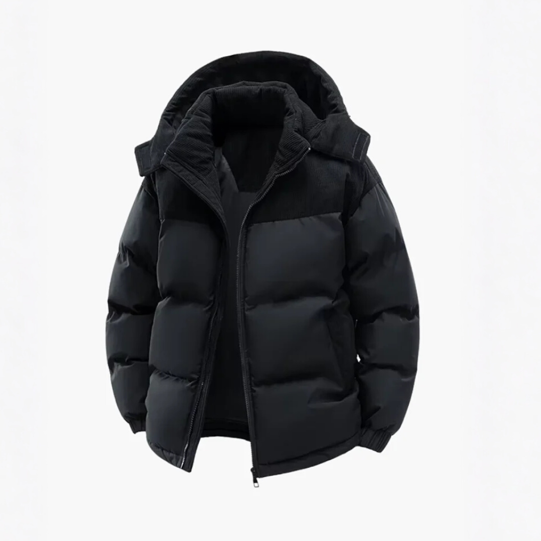 Herren Pufferjacke | Isoliert mit Kapuze für den Winter