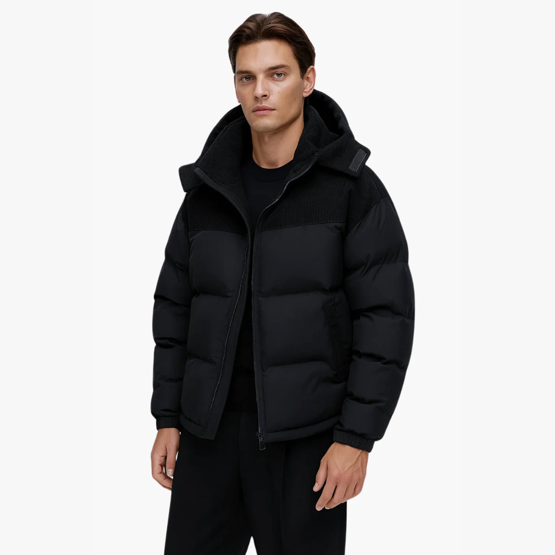 Herren Pufferjacke | Isoliert mit Kapuze für den Winter