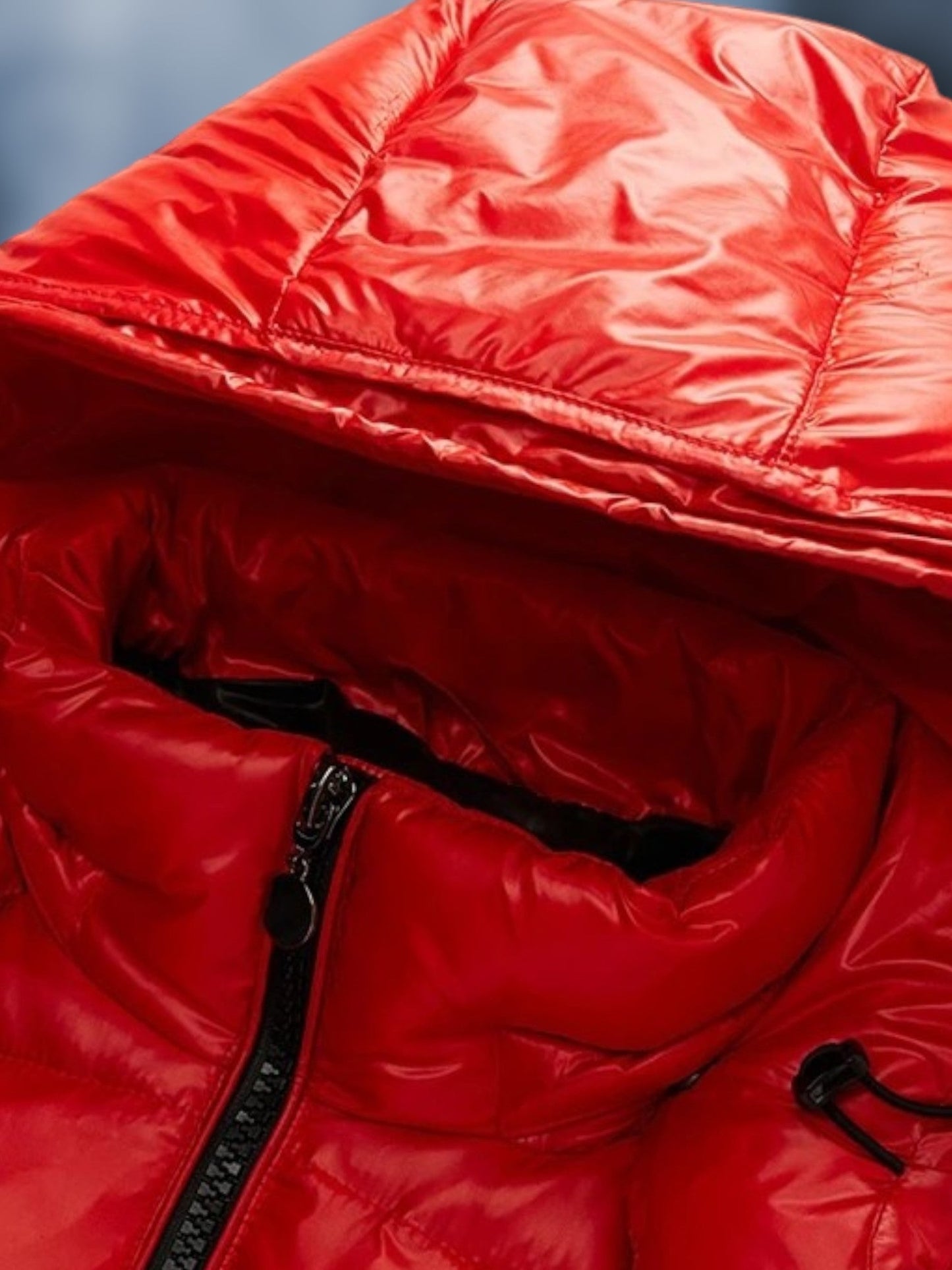 Pufferjacke mit Kapuze | Reißverschluss vorne