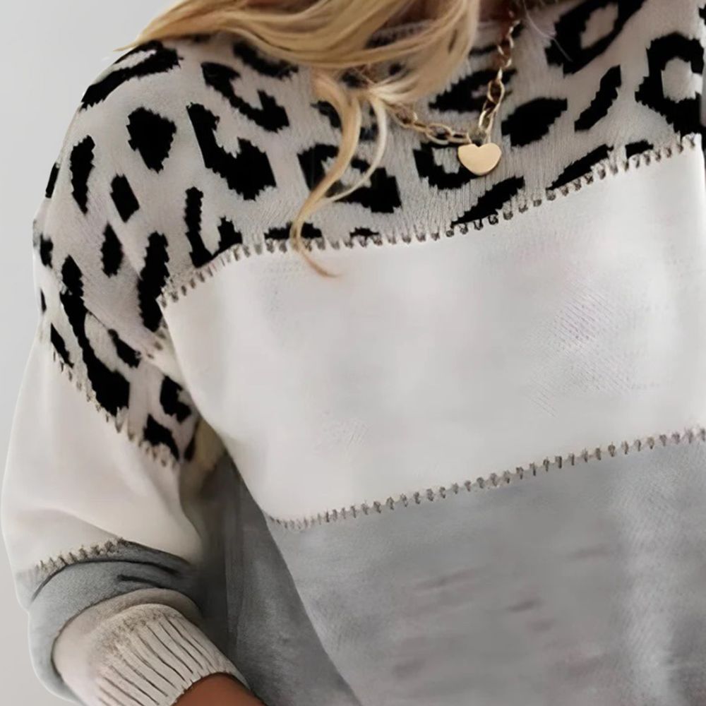 Pullover Damen | Animal-Print & Color-Block