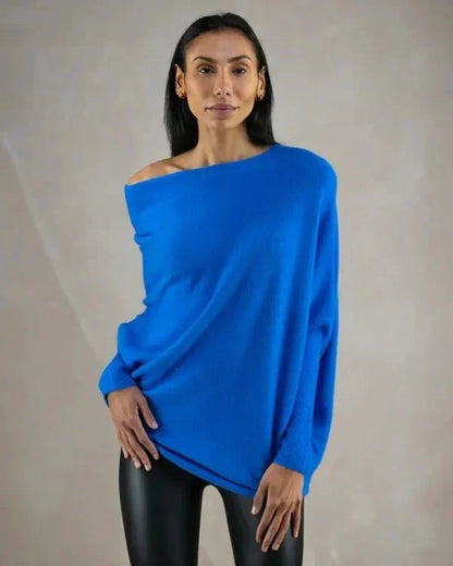 Pullover Damen | Asymmetrisch Drapiert & Übergroß