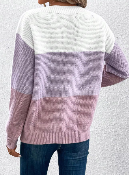 Pullover Damen | Boat-Neck & Colour-Block