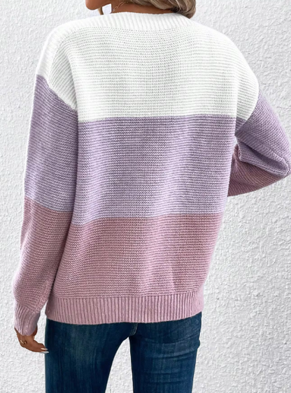 Pullover Damen | Boat-Neck & Colour-Block