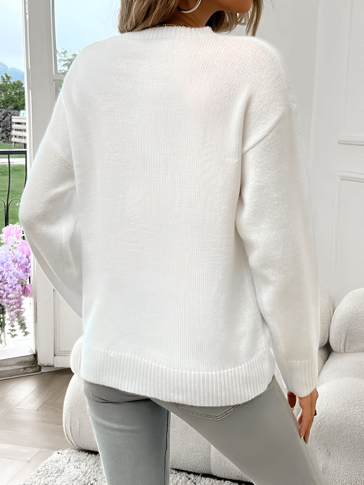 Pullover Damen | Flaggen-Motiv & Rundhals