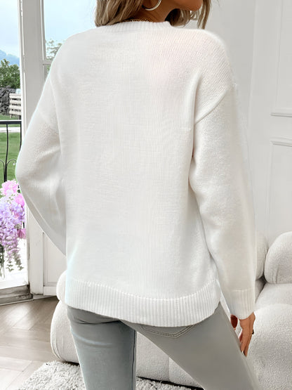 Pullover Damen | Flaggen-Motiv & Rundhals