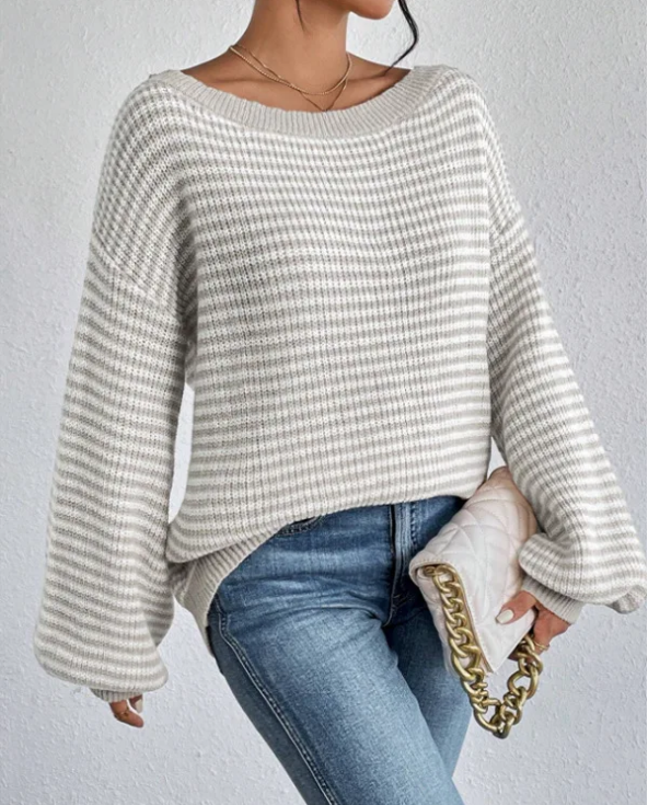 Pullover Damen | Gestreift & Kuschelig Warm