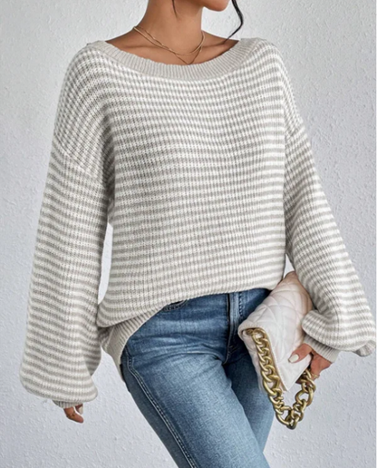 Pullover Damen | Gestreift & Kuschelig Warm