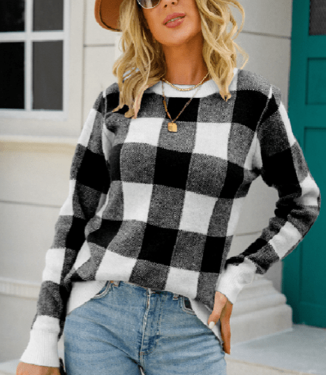 Pullover Damen | Karomuster & Zeitloser Stil 1
