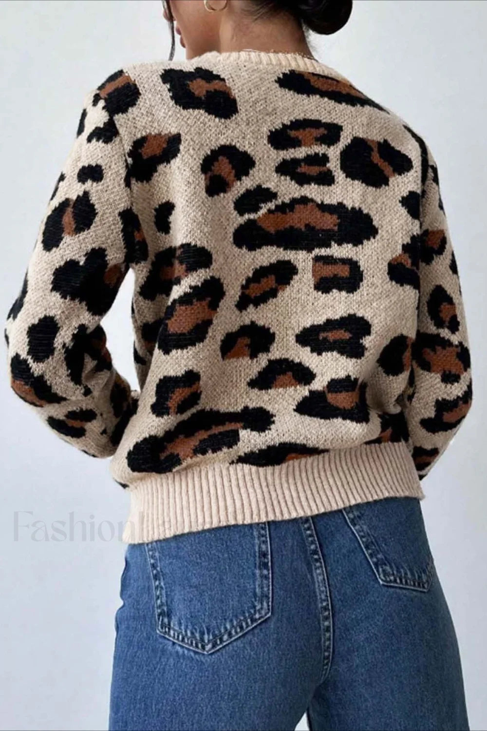 Pullover Damen | Leo-Print & Kuschelig Warm