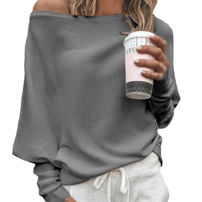 Pullover Damen | Off-Shoulder & Rippstrick