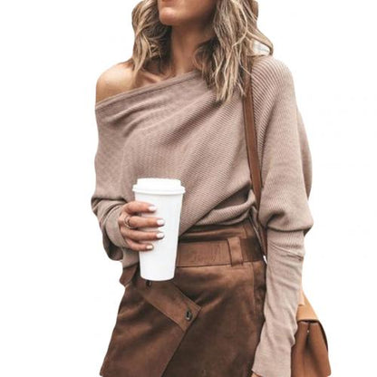 Pullover Damen | Off-Shoulder & Rippstrick