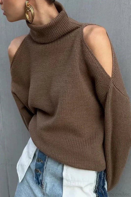 Pullover Damen | Rollkragen & Schulter-Cut-out