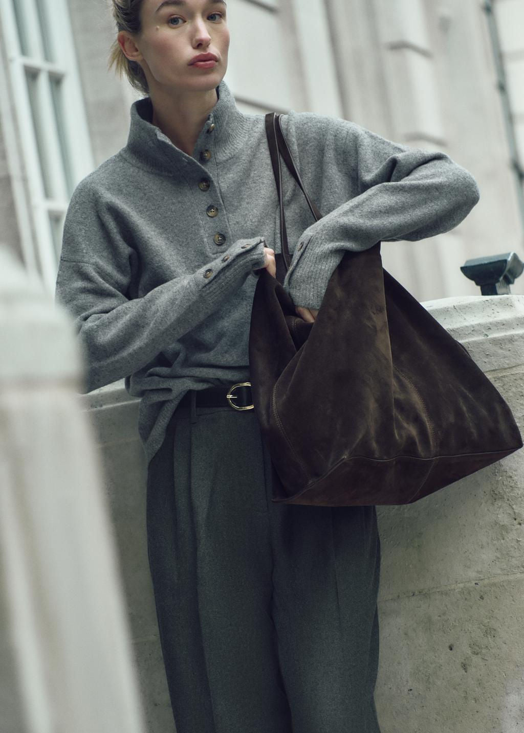 Pullover Damen | Stehkragen & Knopfleiste
