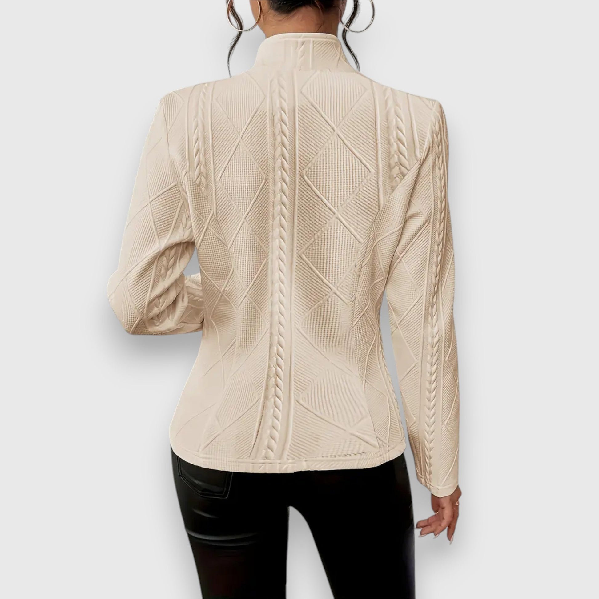 Pullover Damen | Stehkragen & Zopfmuster