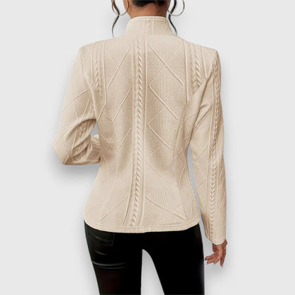 Pullover Damen | Stehkragen & Zopfmuster