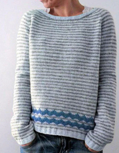 Pullover Damen | Wald-Motiv & U-Boot-Ausschnitt