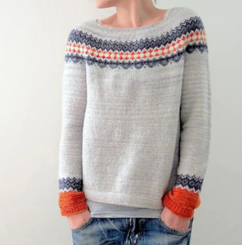 Pullover Damen | Wald-Motiv & U-Boot-Ausschnitt