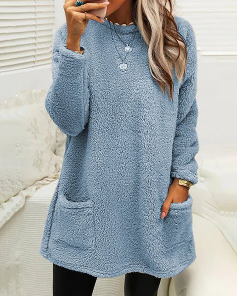 Pullover Damen mit Rundhals | Flauschig & Kuschelig
