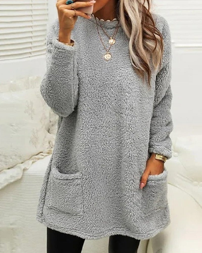 Pullover Damen mit Rundhals | Flauschig & Kuschelig