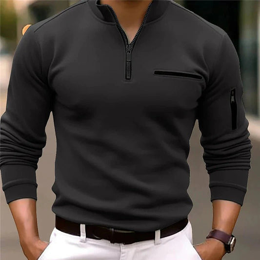 Pullover Herren | Troyer-Zip & Stehkragen