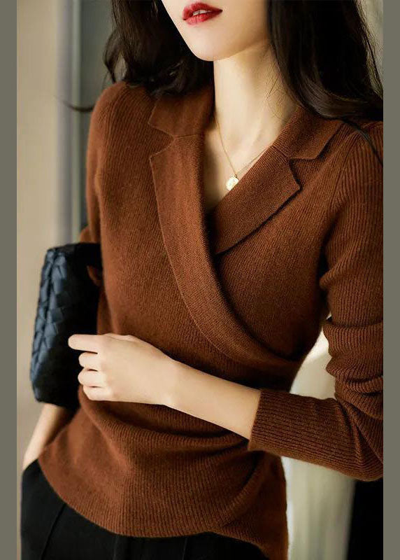 Pullover mit Peter-Pan-Kragen für Damen | Asymmetrisches Design