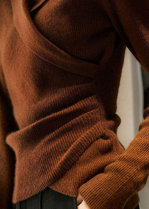 Pullover mit Peter-Pan-Kragen für Damen | Asymmetrisches Design