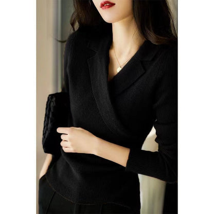 Pullover mit Peter-Pan-Kragen für Damen | Asymmetrisches Design