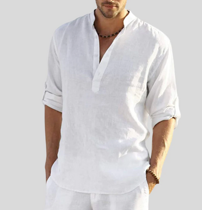 Polo Shirt Herren | Lässiges Sommerhemd mit Stehkragen