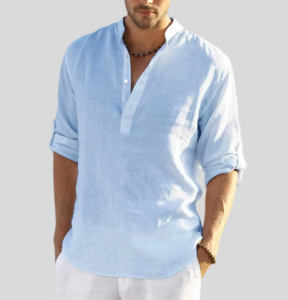 Polo Shirt Herren | Lässiges Sommerhemd mit Stehkragen