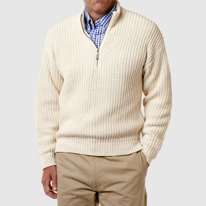 Rolf Strickpullover mit halbem Reißverschluss 1