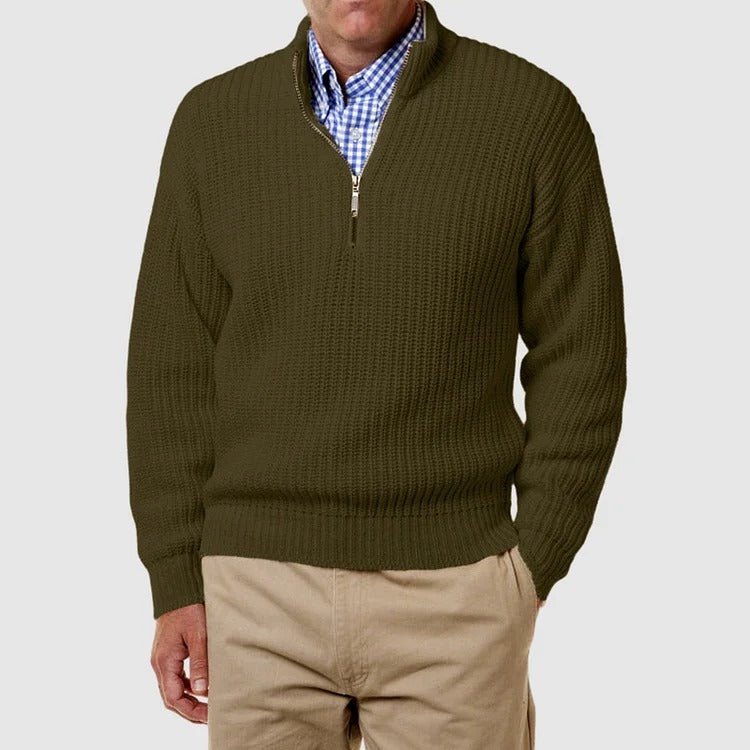 Rolf Strickpullover mit halbem Reißverschluss 3