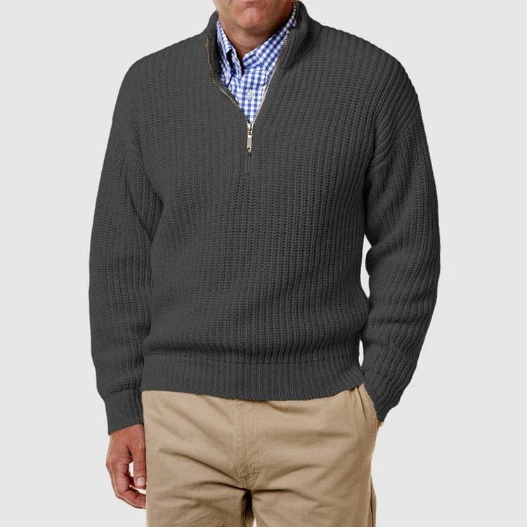 Rolf Strickpullover mit halbem Reißverschluss 4