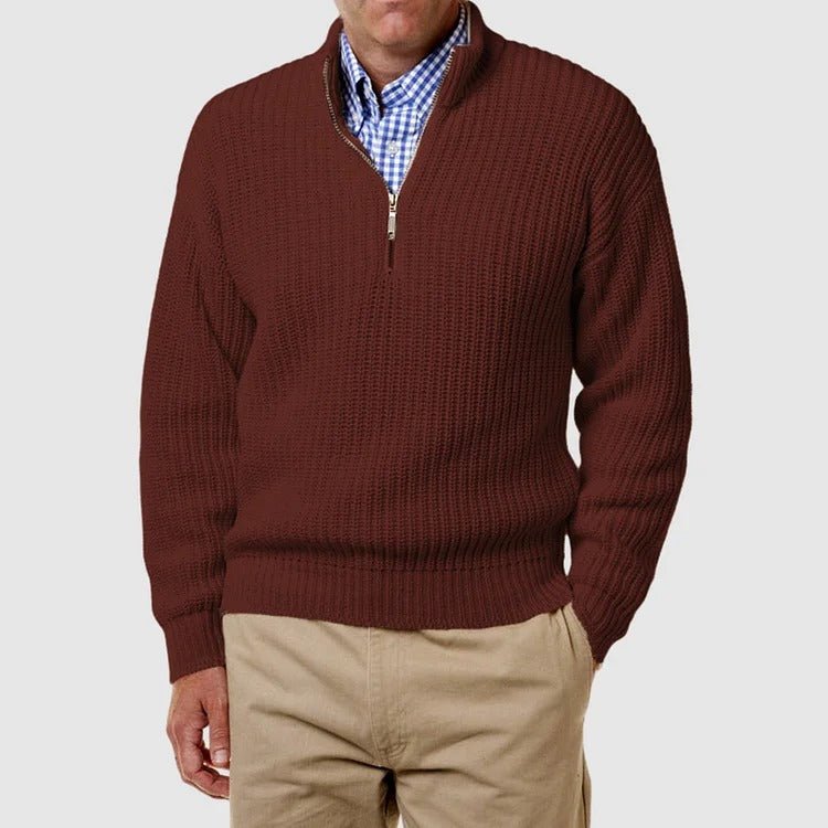 Rolf Strickpullover mit halbem Reißverschluss 7