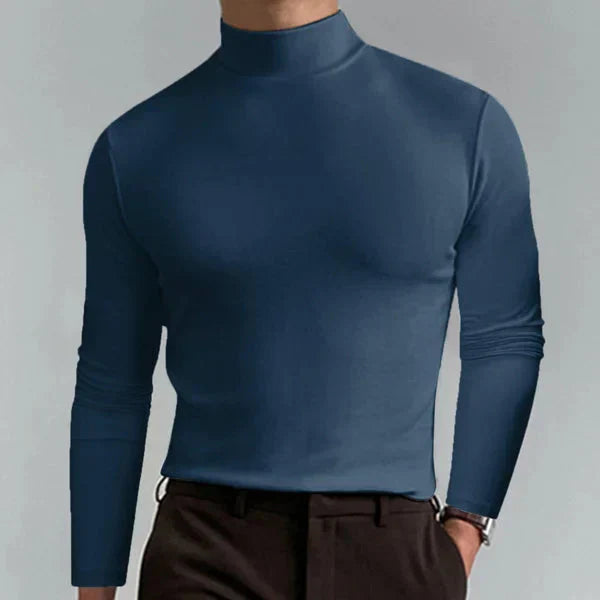 Rollkragenpullover Herren | Slim-Fit mit Stehkragen & Langarm-Komfort
