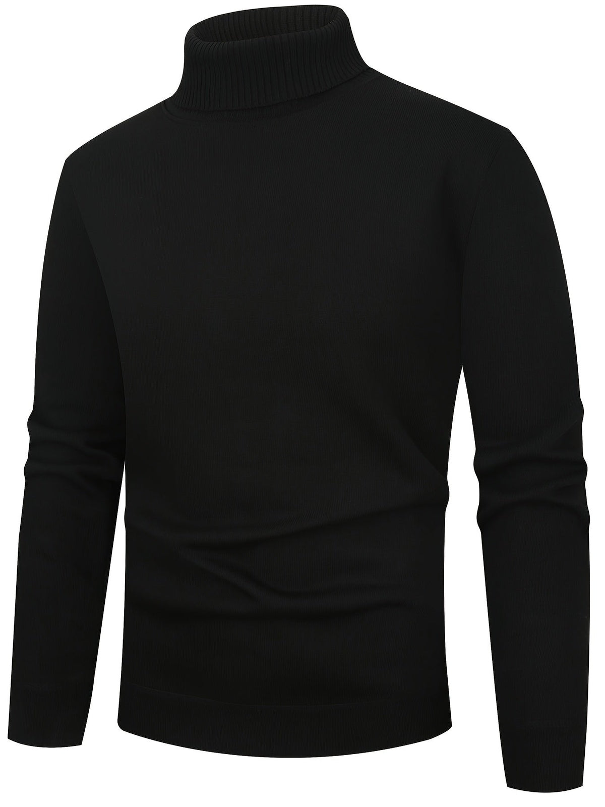 Bertwin | Herren Rollkragenpullover Warm Gefüttert - Black - Image 4