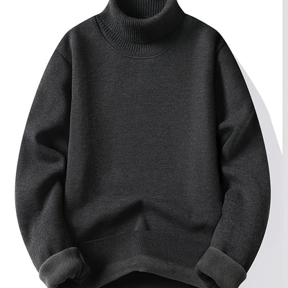 Bertwin | Herren Rollkragenpullover Warm Gefüttert - Black - Image 1