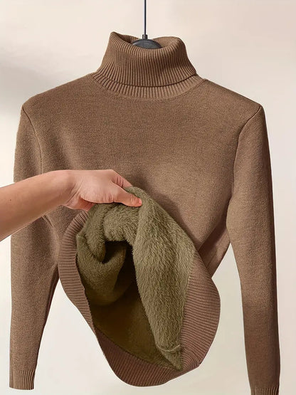 Rollkragenpullover Damen | Gerader Schnitt