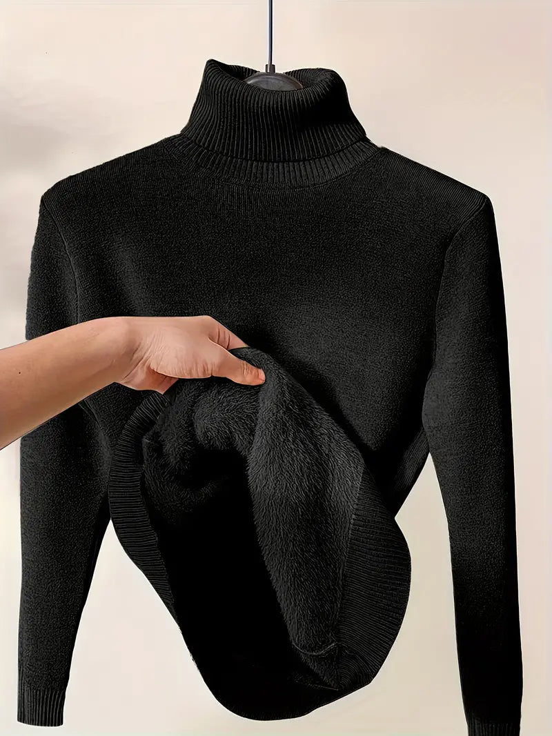 Rollkragenpullover Damen | Gerader Schnitt