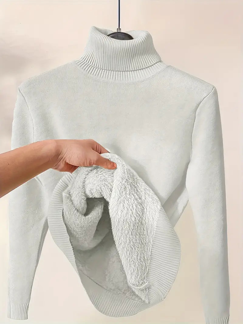 Rollkragenpullover Damen | Gerader Schnitt