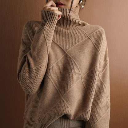 Rollkragenpullover Damen | Gestrickt Hochwertig
