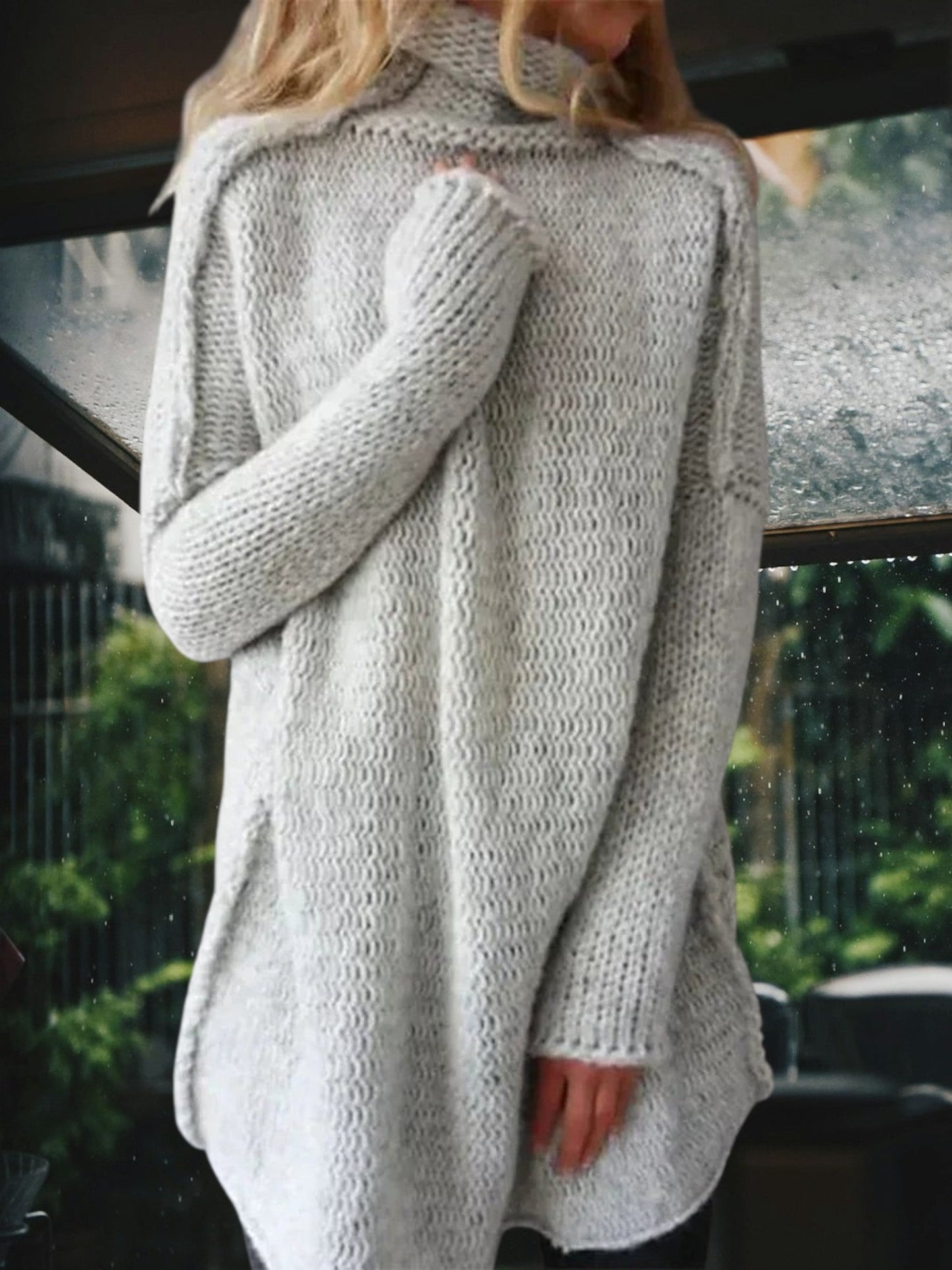 Rollkragenpullover Damen | Gestrickter Stil