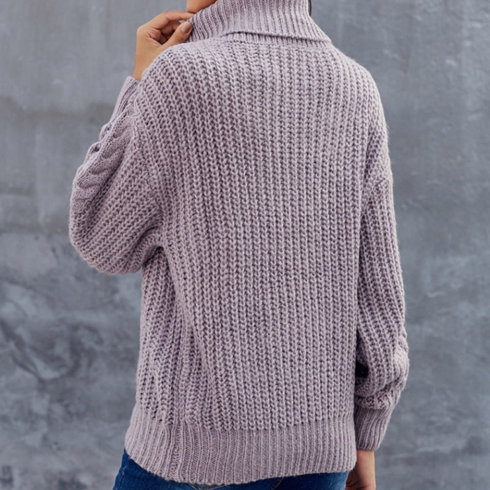 Rollkragenpullover Damen | Grobstrick