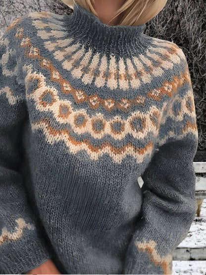 Rollkragenpullover Damen | Klassische Muster