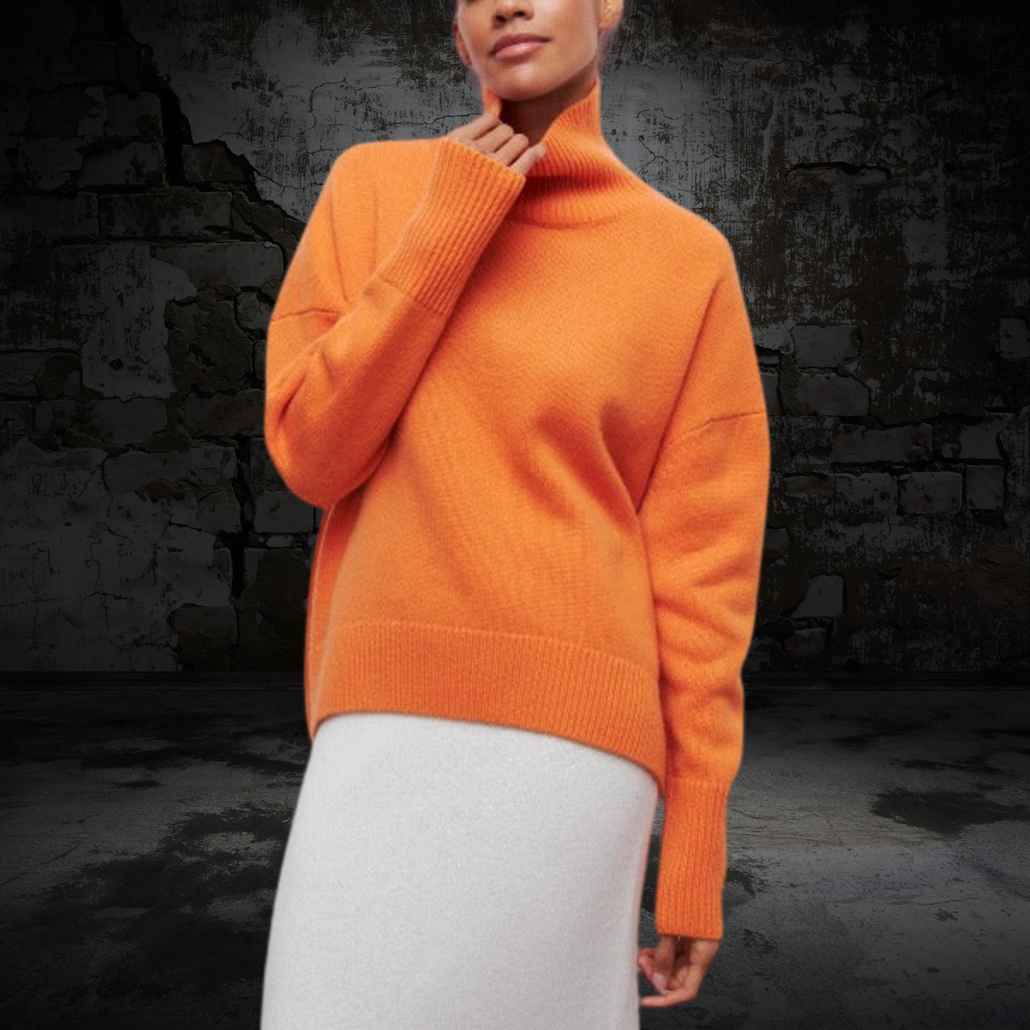 Rollkragenpullover Damen | Klassischer aus Acrylmix