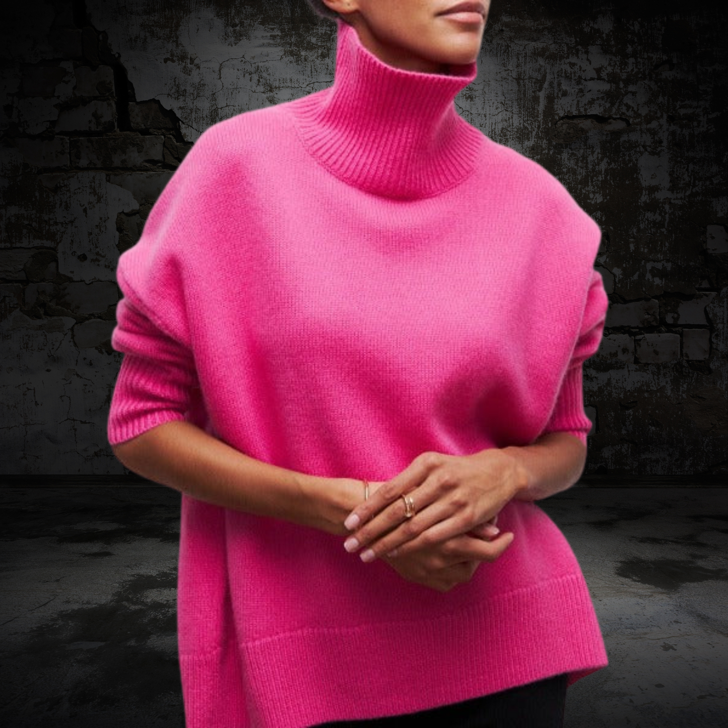 Rollkragenpullover Damen | Klassischer aus Acrylmix