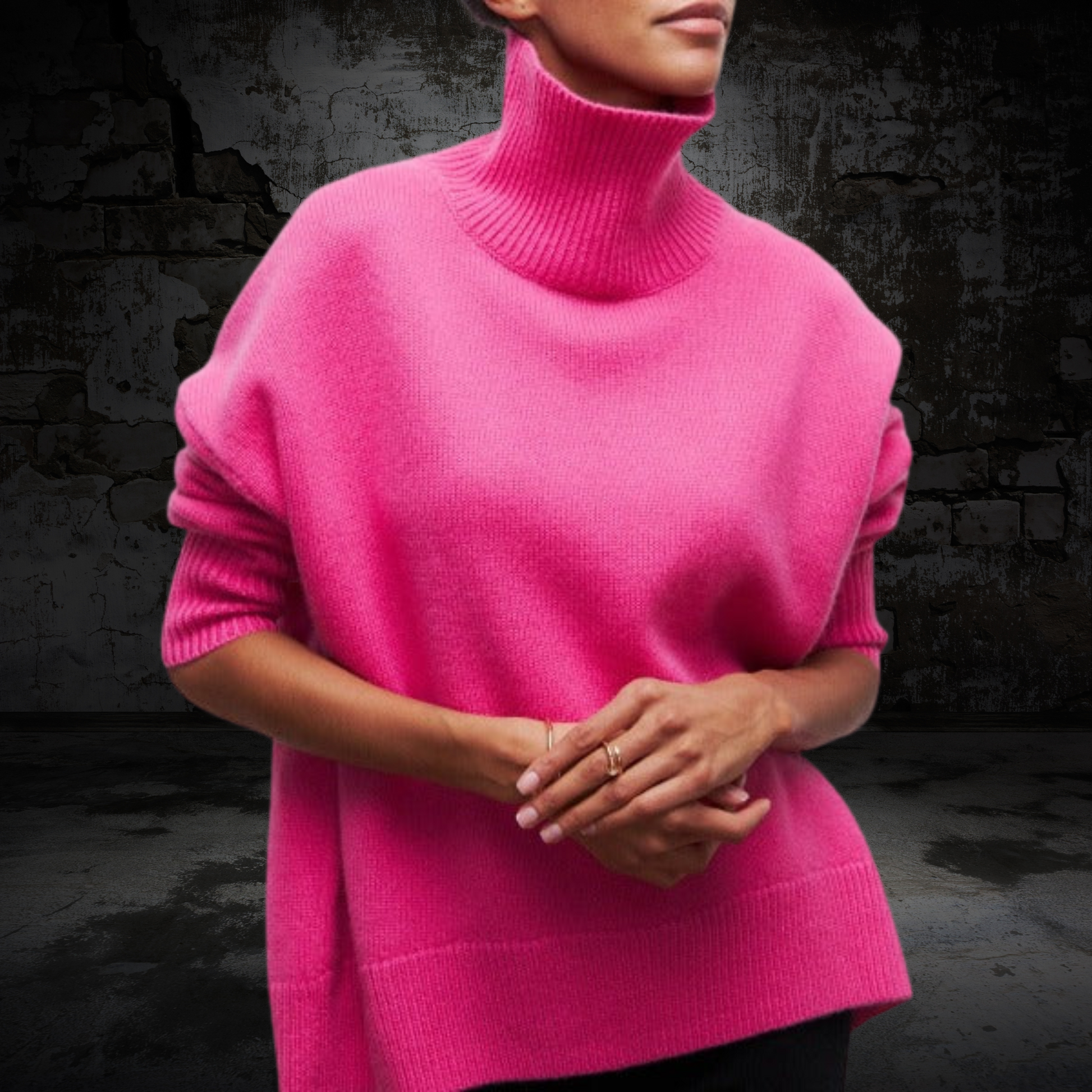 Rollkragenpullover Damen | Klassischer aus Acrylmix