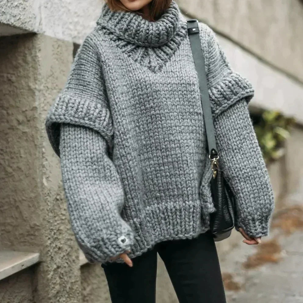 Oversized Rollkragenpullover | Warmer Winter Look
