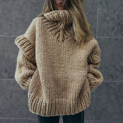 Oversized Rollkragenpullover | Warmer Winter Look