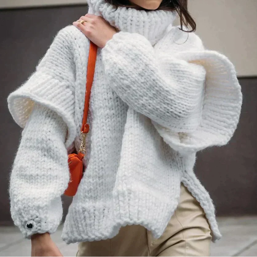 Oversized Rollkragenpullover | Warmer Winter Look