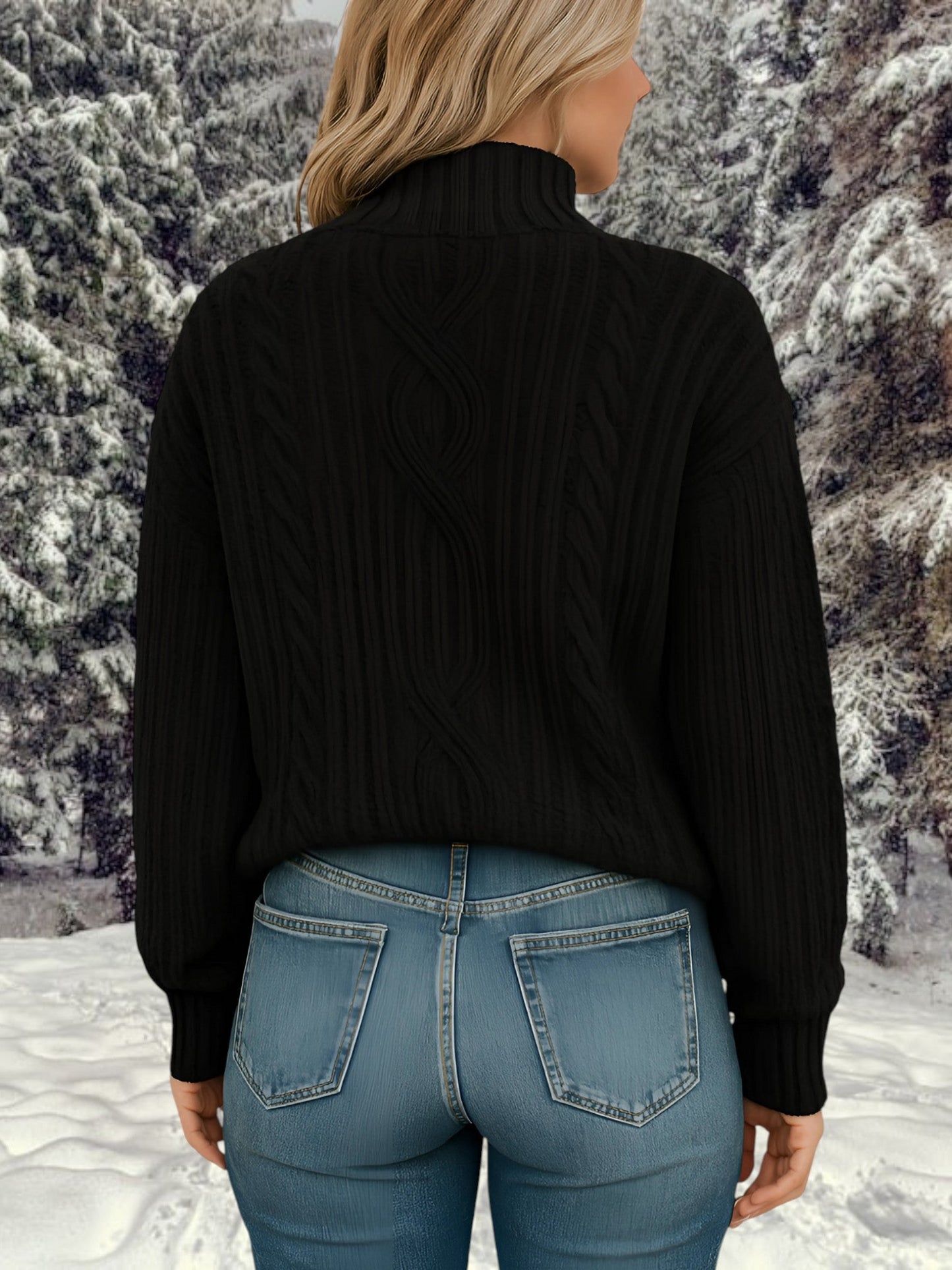 Rollkragenpullover Damen | Strick
